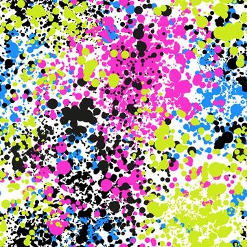 Abstract colorful background with splashes. Textured grunge seamless pattern. イラスト素材