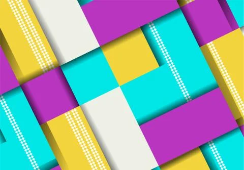 Abstract, colorful background with square frames. vector geometric, fashion w Stock Illustration