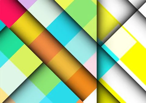 Abstract colorful background with square frames. vector geometric. 库存插图
