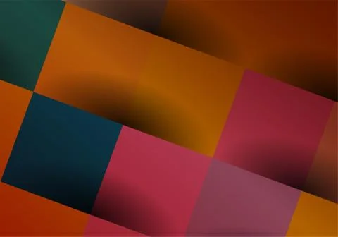 Abstract, colorful background with square frames. Geometric vector, fashion w Illustrazione stock