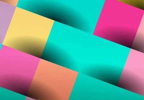 Abstract, colorful background with square frames. Geometric vector, fashion w Illustrazione stock