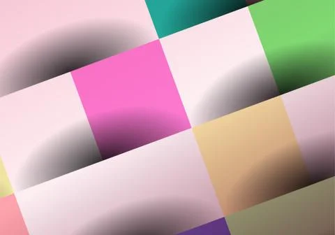 Abstract, colorful background with square frames. Geometric vector, fashion w Illustrazione stock