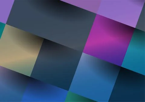 Abstract, colorful background with square frames. Geometric vector, fashion w Illustrazione stock