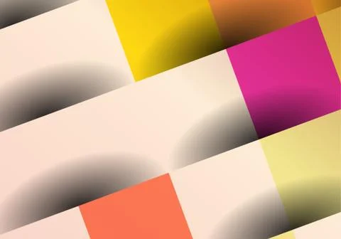 Abstract, colorful background with square frames. Geometric vector, fashion w Illustrazione stock