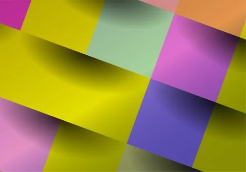 Abstract, colorful background with square frames. Geometric vector, fashion w Stock Illustration