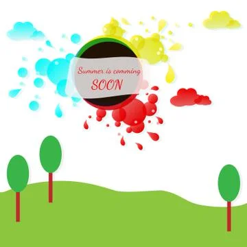 Abstract colorful background on summer theme Stock Illustration