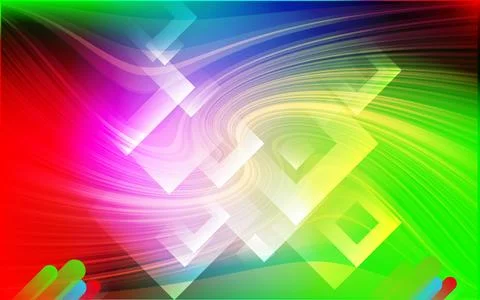Abstract colorful background with swirling patterns and geometric shapes mo.. Illustrazione stock