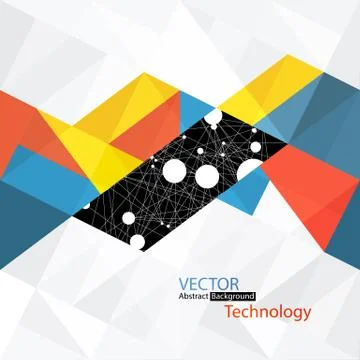 Abstract colorful background with triangles Stock Illustration