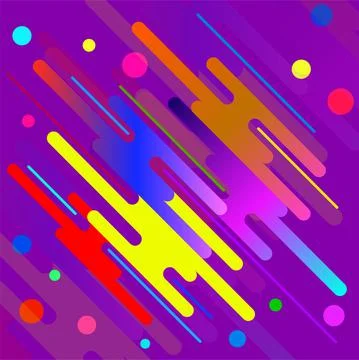 Abstract colorful background of various rounded shapes. Vector illustration Stock Illustration
