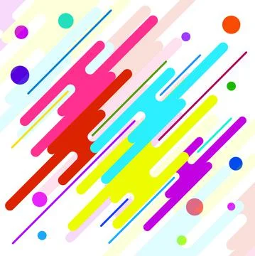 Abstract colorful background of various rounded shapes. Vector illustration Stock Illustration