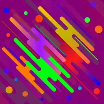Abstract colorful background of various rounded shapes. Vector illustration Stock Illustration