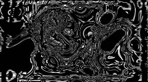 Abstract colorful background with visual wave oil blot on black, 3d render... Foto stock
