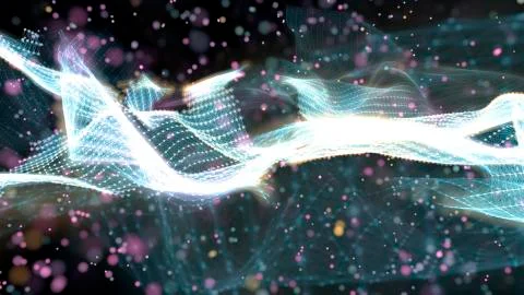 Abstract colorful background, wave, computer generated picture 스톡 일러스트