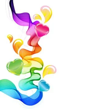 Abstract colorful background with wave Stock Illustration