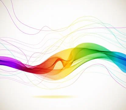 Abstract colorful background with wave Stock Illustration