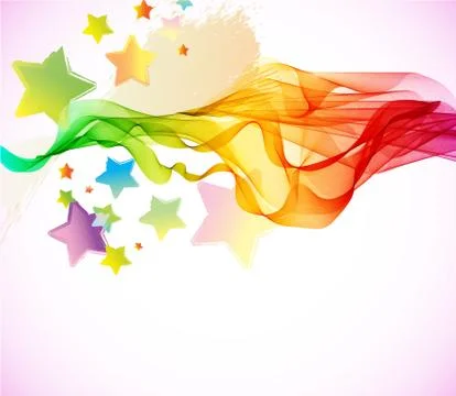 Abstract colorful background with wave Stock Illustration