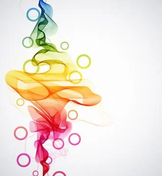 Abstract colorful background with wave Stock Illustration