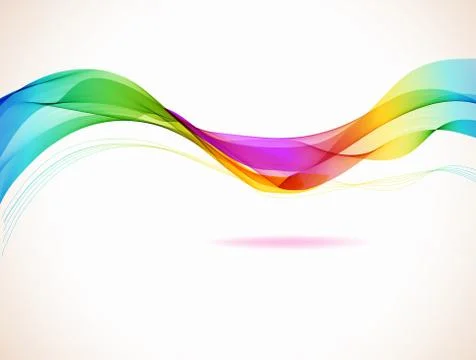 Abstract colorful background with wave Stock Illustration