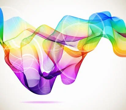 Abstract colorful background with wave Stock Illustration