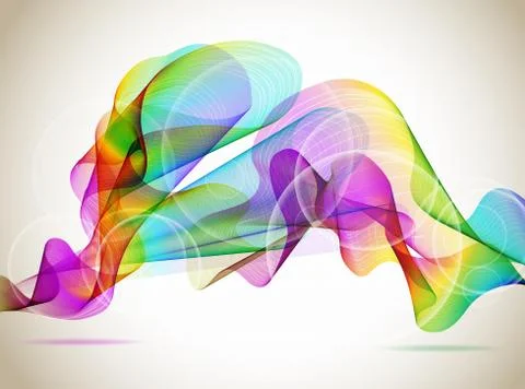 Abstract colorful background with wave Stock Illustration