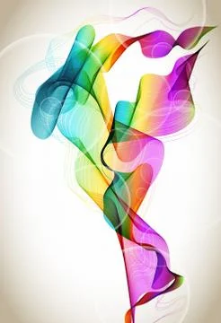 Abstract colorful background with wave Stock Illustration