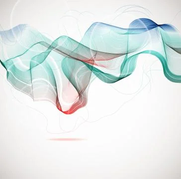 Abstract colorful background with wave Stock Illustration
