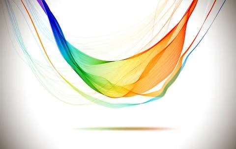 Abstract colorful background with wave Stock Illustration
