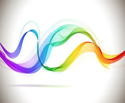 Abstract colorful background with wave Stock Illustration