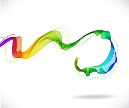 Abstract colorful background with wave Stock Illustration