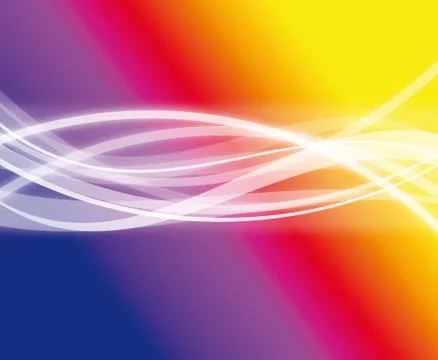 Abstract colorful background with white waves Stock Illustration
