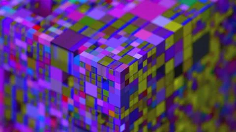 Abstract colorful blocks Stock Illustration