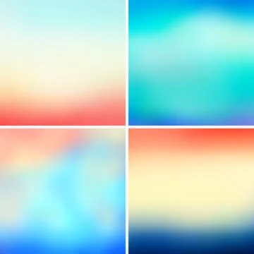 Abstract colorful blurred vector backgrounds Stock Illustration