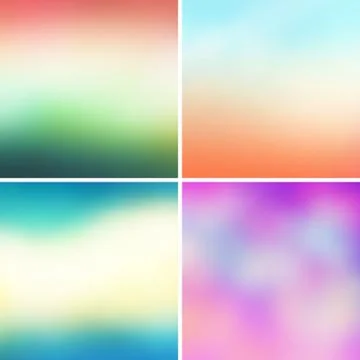 Abstract colorful blurred vector backgrounds Stock Illustration