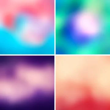 Abstract colorful blurred vector backgrounds Stock Illustration