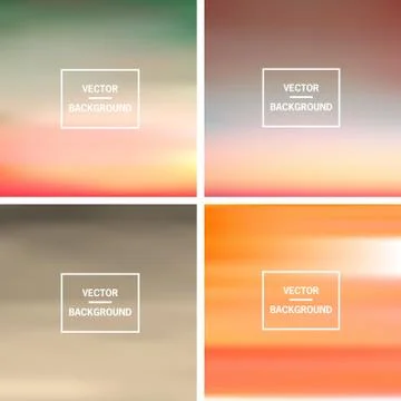 Abstract colorful blurred vector backgrounds Stock Illustration
