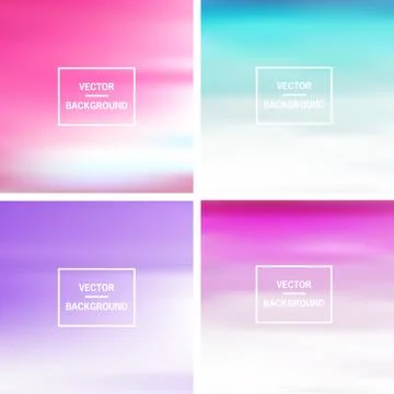 Abstract colorful blurred vector backgrounds Illustrazione stock