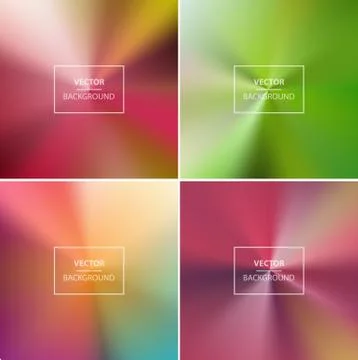 Abstract colorful blurred vector backgrounds Stock Illustration