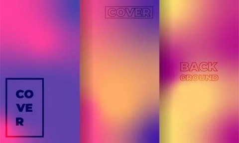 Abstract colorful blurred vector backgrounds. Elements for your website or pr Stock Illustration