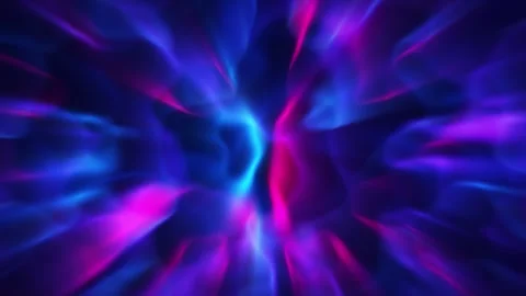 Abstract colorful blurred wavy gradient background in bright neon blue Stock Footage 307502138