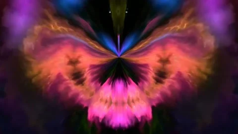 Abstract colorful blurry butterfly Stock Footage