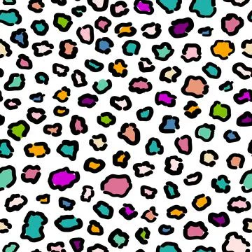 Abstract colorful boho leopard pattern. Illustrazione stock