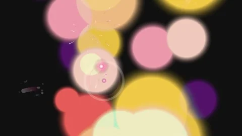 Abstract Colorful Bokeh Lights and Glowing Particles Stock Footage 334863353