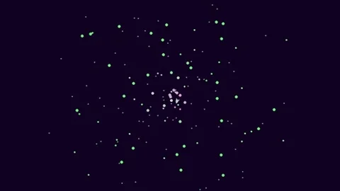 Abstract colorful bokeh particles falling in a dark magic atmosphere backgrou Stock Footage 340377949