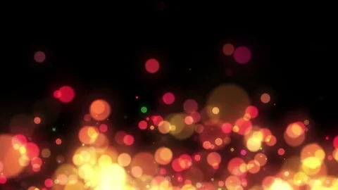 Abstract Colorful Bokeh Particles Loop on black Background Vídeos de archivo 73467678