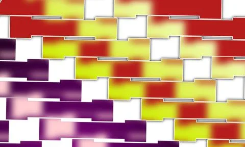 Abstract colorful brick wall pattern with blurred rectangular shapes Stock Illustration