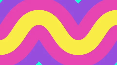 Abstract colorful bright wavy pattern background. Simple dynamic loop abstract Stock Footage 305781327