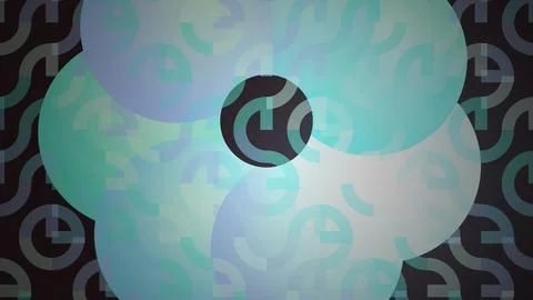 Abstract colorful bubble pattern with swirling shapes Stock Illustration