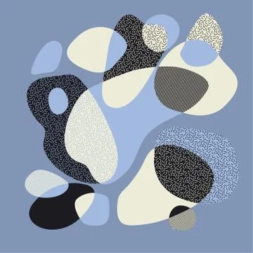 Abstract colorful bubbles flat vector illustration イラスト素材