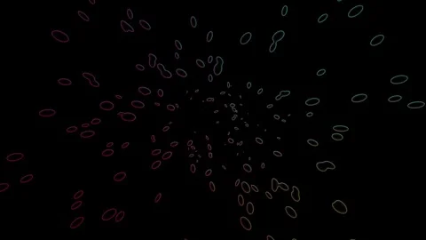 Abstract colorful bubbles floating on black background animation Stock Footage 316015568