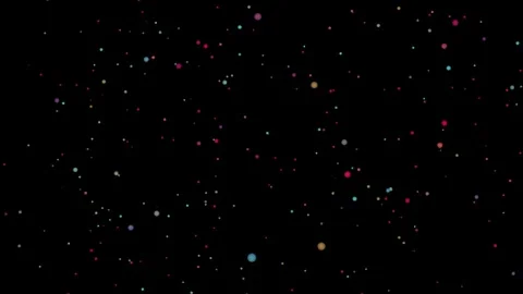 Abstract colorful bubbles floating on a dark background Stock Footage 316015725